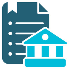 Policy Glyph Blue Icon