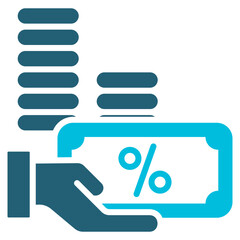 Compensation Glyph Blue Icon