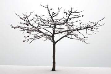 Winter tree silhouette