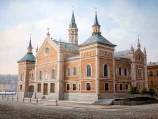 Obraz premium Neo-Mud?jar Architecture: Historic Building Exterior in Madrid, Spain