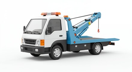 Tow truck isolated on white background