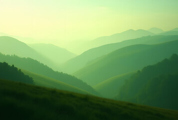 Fototapeta premium mountain landscape in the morning