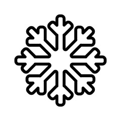 Vector black line icon for Snowflake