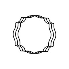 Frame clip art design on plain white transparent isolated background for card, shirt, hoodie, sweatshirt, apparel, tag, mug, icon, poster or badge