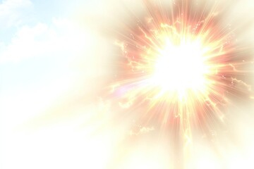 Obraz premium Radiant, sunburst explosion against a soft sky