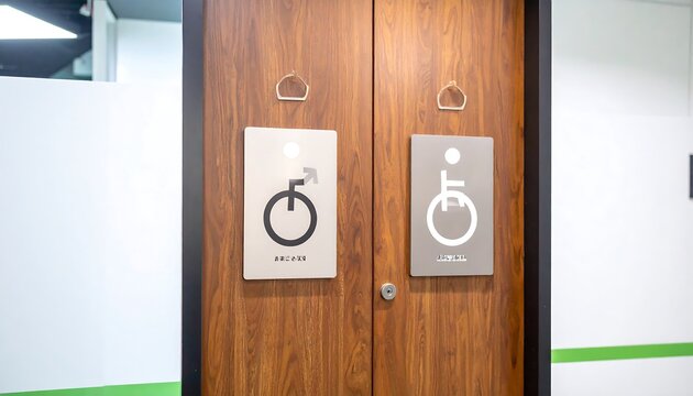 Office restroom signs