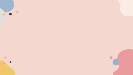 Minimal Abstract Pastel Background with Organic Shapes