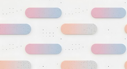 Abstract Gradient Shapes with Subtle Particles on White Background