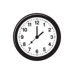 A Classic Analog Wall Clock Depicting the Time at Two O'Clock With Minute Markings and Clear Numbering Scheme
