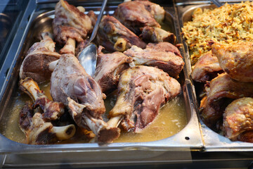 Tender lamb shanks prepared for a festive gathering