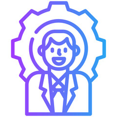 Manager icon for strategy and management, website, application, printing, document, poster design, etc