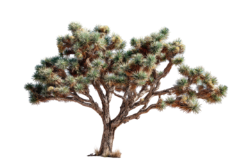 Desert tree, full shot, light gray-green foliage