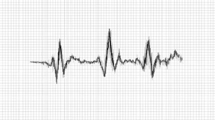 heart rate pulse graph. heartbeat line symbol. ECG, EKG test report. vector illustration