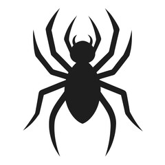 Spider vector silhouette illustration isolated on white background