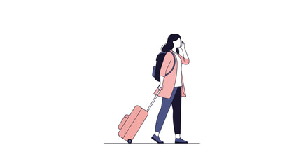 Traveling Woman Illustration: Airport Ready