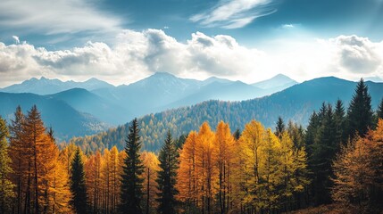 Autumnal mountain vista