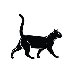 Cute cat cartoon black cat vector