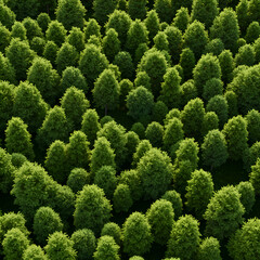 Aerial View of Dense Green Forest Canopy a Photo of Nature and Landscape