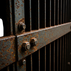 Abstract Photo Of Rusty Metal Bars With Detailed Texture And Brown Tones