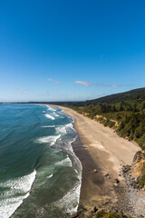 Beautiful blue sky summer day on the Northern California coast