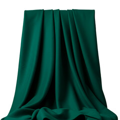 Abstract Teal Fabric With Draped Texture Against A Transparent Background