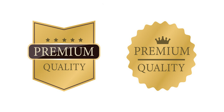 Premium quality badges. Premium certificate badges. Gold labels, seals, stamps, stickers. 100 percent quality guaranteed labels. 