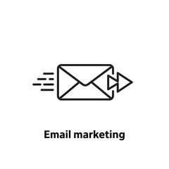 Black Email Icon Sending Forward Message Symbol Transparent Background Illustration