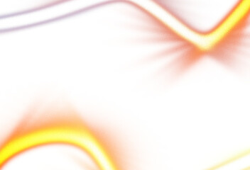 Neon glowing light leaks overlay effect, film grain texture on transparent background