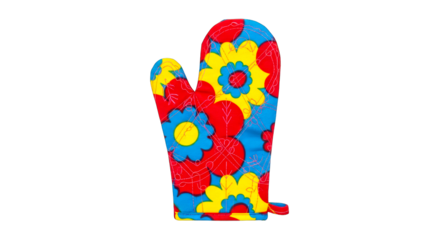 colorful floral oven mitt protect hands add kitchen cheer