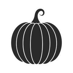Pumpkin vector silhouette illustration isolated on white background