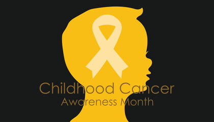 September is Childhood Cancer Awareness Month. Vector template Design for banner, greeting card, poster, prints, social media post, flyer, T shirt with background.