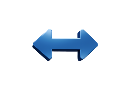 Blue Arrows Illustration On Black Background Indicating Opposite Directions - Powered by Adobe