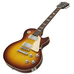 Fototapeta premium Detailed 3D Illustration Of A Brown Electric Guitar Isolated On Transparent Background