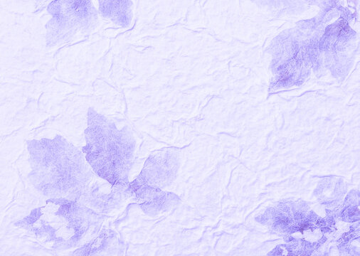 Purple paper texture with leaves pattern background, blank natural purple paper pattern background