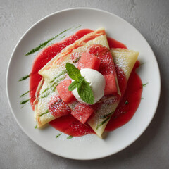 ウォーターメロンクレープ