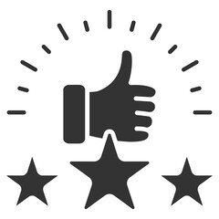 Satisfaction Glyph Icon