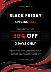 Black Friday Special Sale | Professional Creative flyer design is best business solution process design poster template design vector, Modern