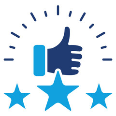 Satisfaction Flat Blue Icon