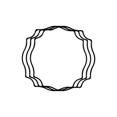 Frame clip art design on plain white transparent isolated background for card, shirt, hoodie, sweatshirt, apparel, tag, mug, icon, poster or badge