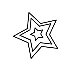 Obraz premium Star clip art design on plain white transparent isolated background for card, shirt, hoodie, sweatshirt, apparel, card, tag, mug, icon, poster or badge