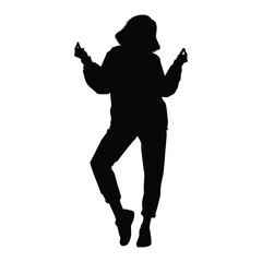 Silhouette of Person Dancing Joyfully