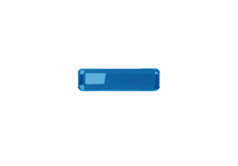 Blue Glossy 3D Minus Sign Isolated on Transparent Background