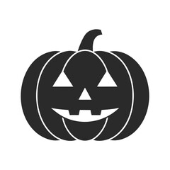 Jack o lantern icon vector silhouette illustration isolated on white background