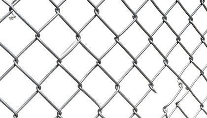 Naklejka premium Close-up of a diamond-patterned chain-link fence