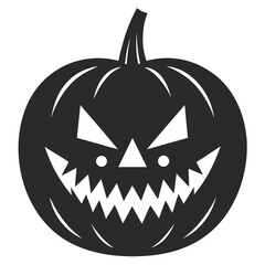 Jack o lantern vector silhouette illustration isolated on white background