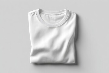 Folded white t-shirt, studio shot