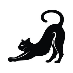cat black and white vector, illustration, image, icon, wallpaper, art, design, graphic