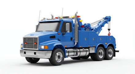 Blue tow truck illustration