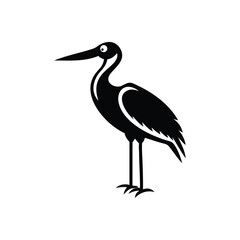 Stork Logo - Elegant Bird Carrying Bundle Graphic Design