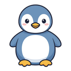 Obraz premium Cartoon Penguin Illustration On Transparent Background Adorable Bird Isolated